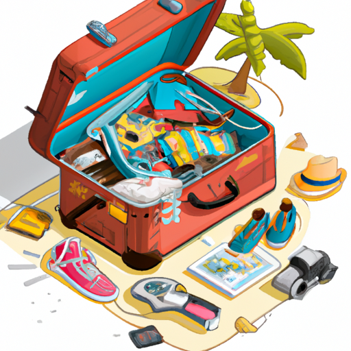 מזוודה ארוזה היטב עם פריטים חיוניים לחופשה